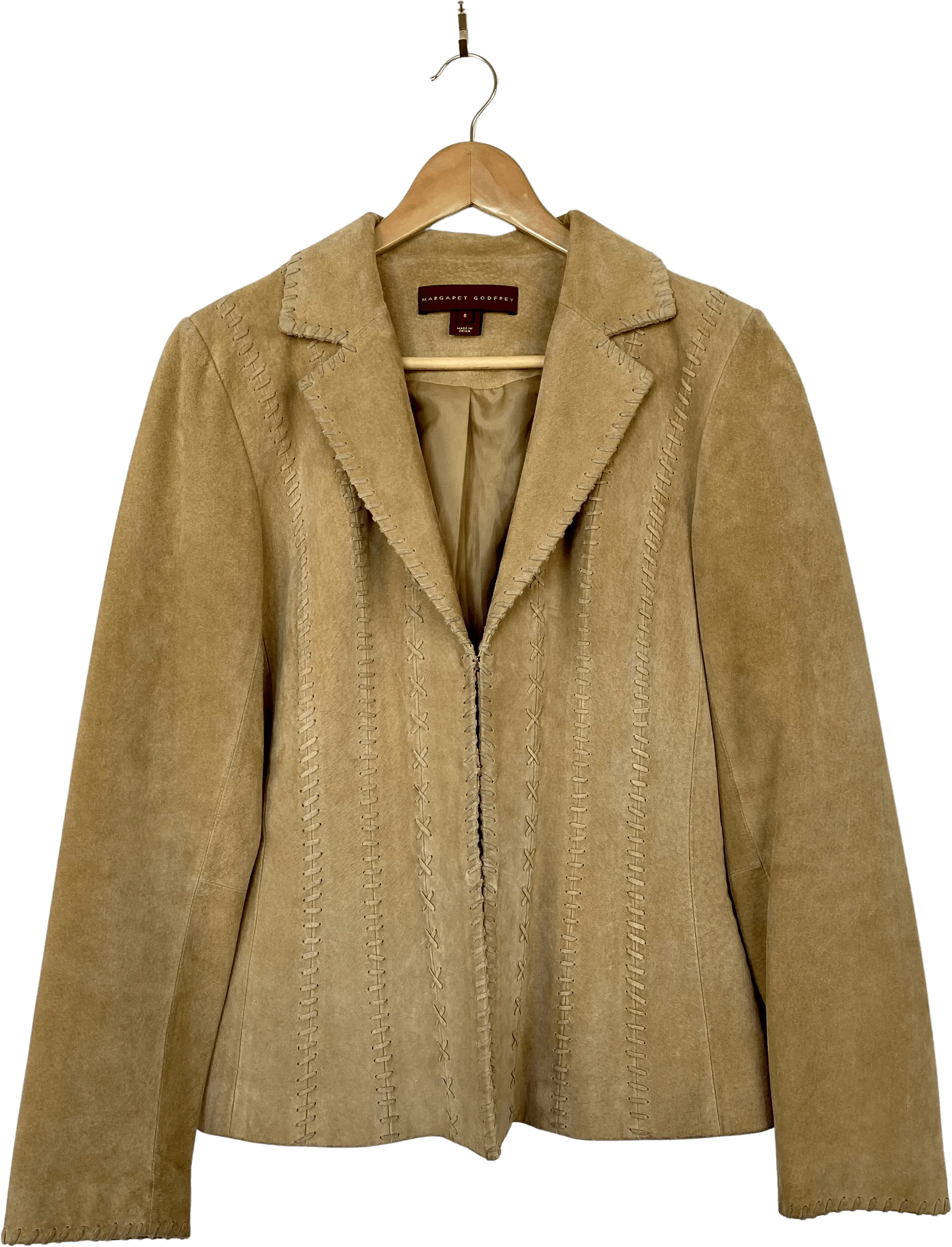 00's Tan Leather Jacket by Margaret Godfrey