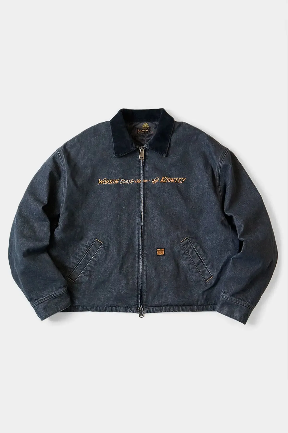 14oz BLKxECR Denim T-Back Drizzler JKT(WORKING Embroidery)