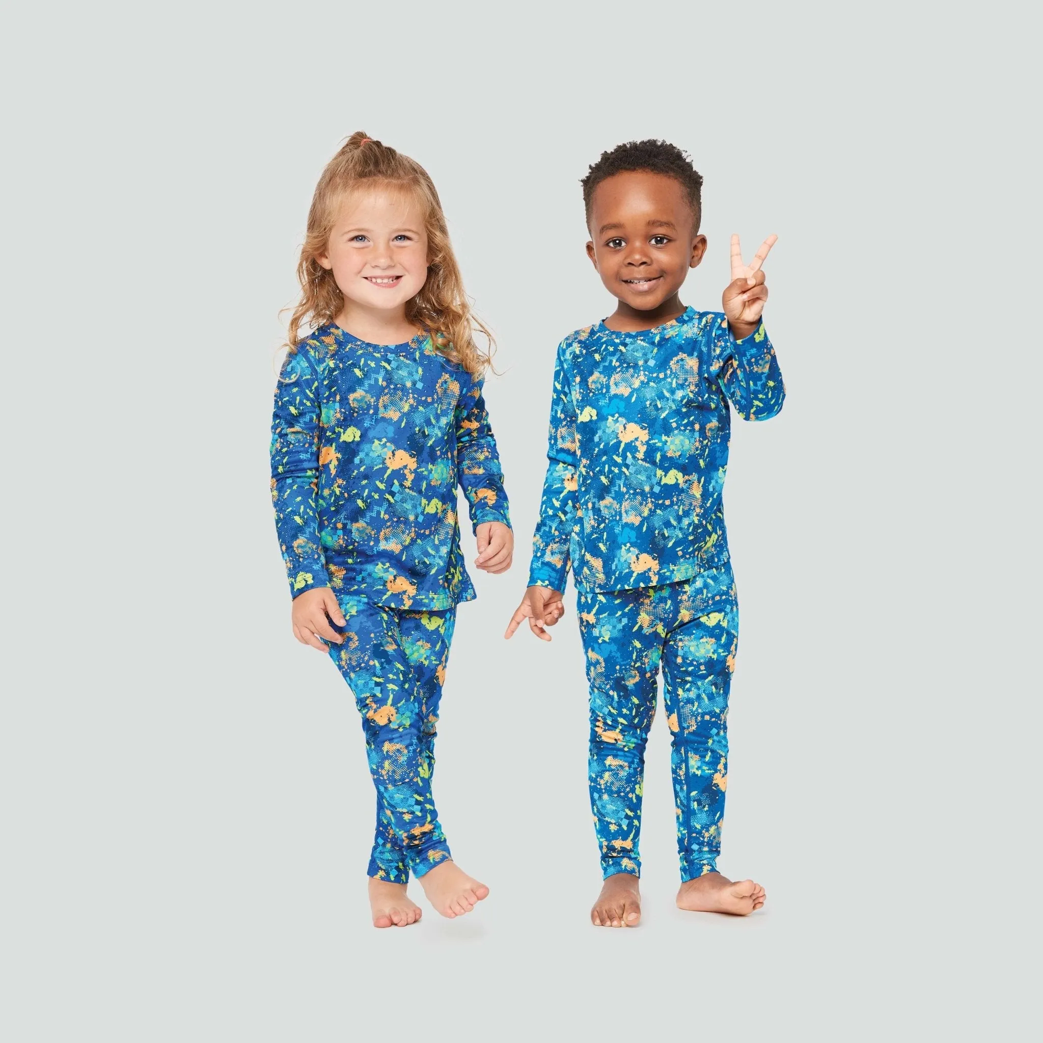 2.0 Kids' Free Ride Heritage Midweight Thermal Baselayer 2-Piece Set