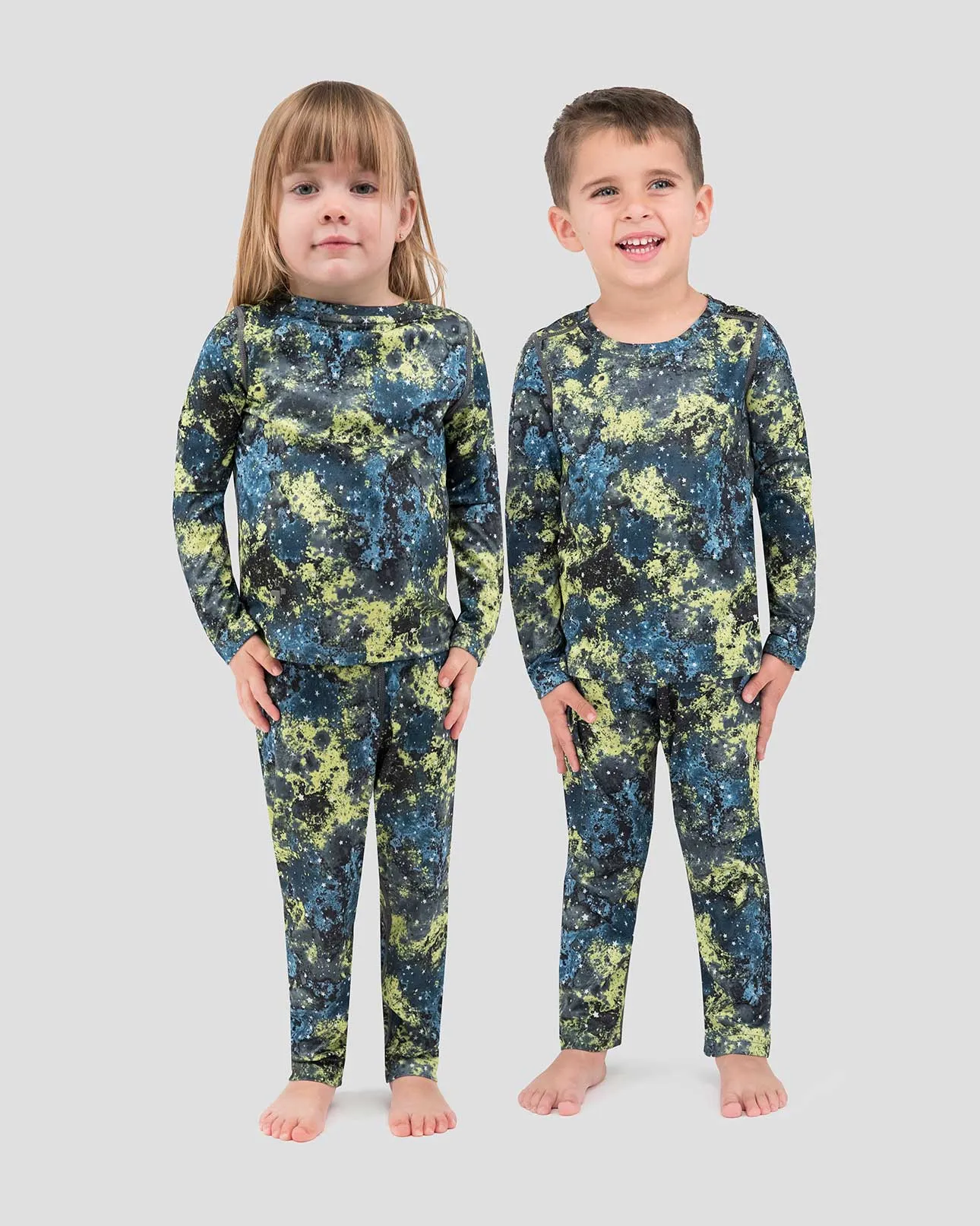 2.0 Kids' Free Ride Heritage Midweight Thermal Baselayer 2-Piece Set