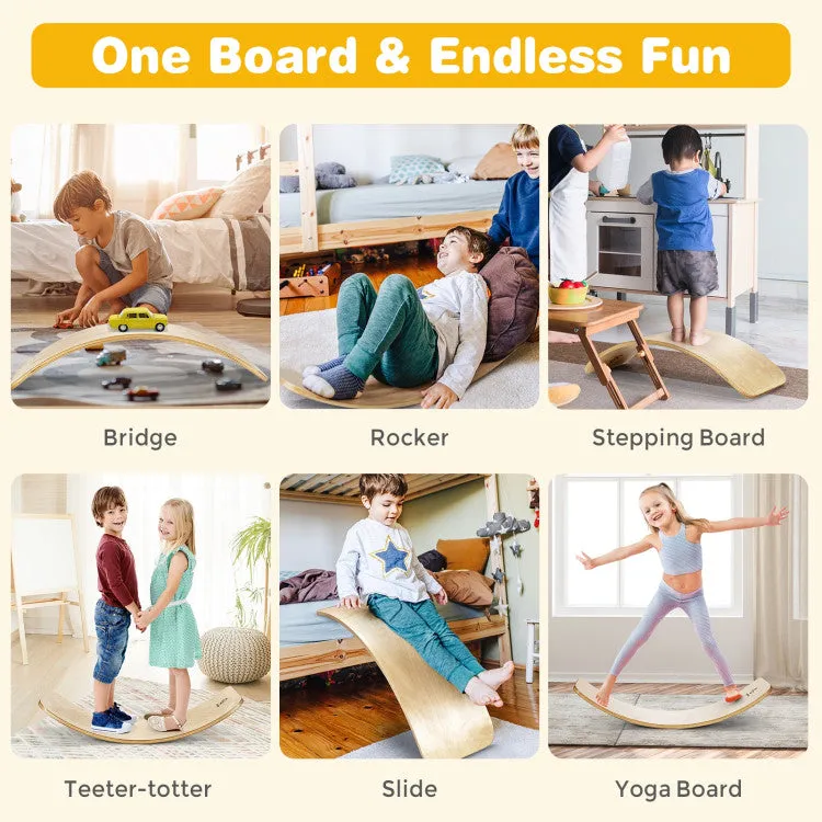 35 Inch Wooden Balance Board