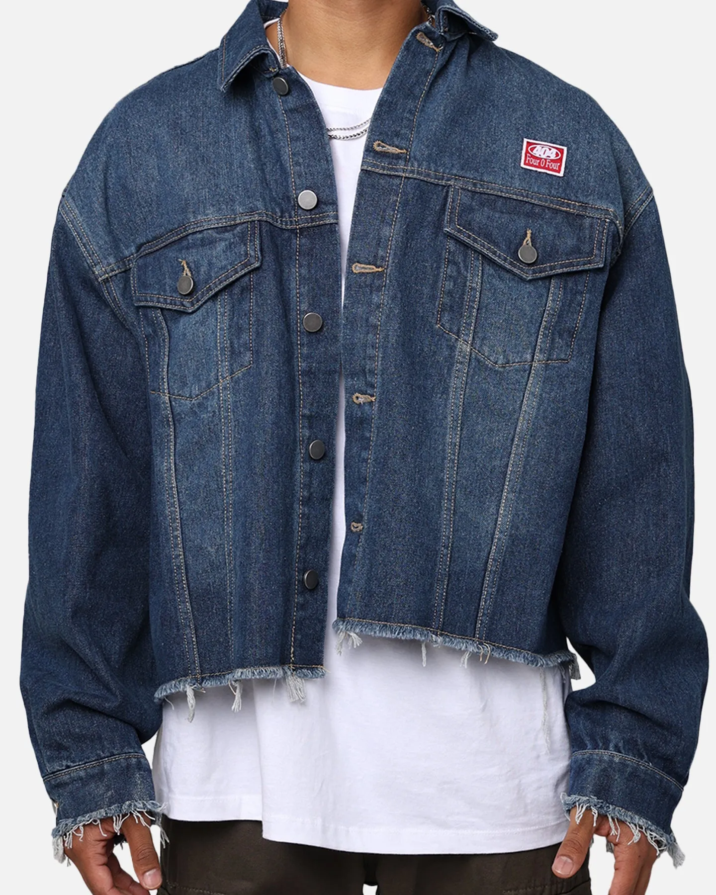 404 Cropped Denim Jacket Indigo