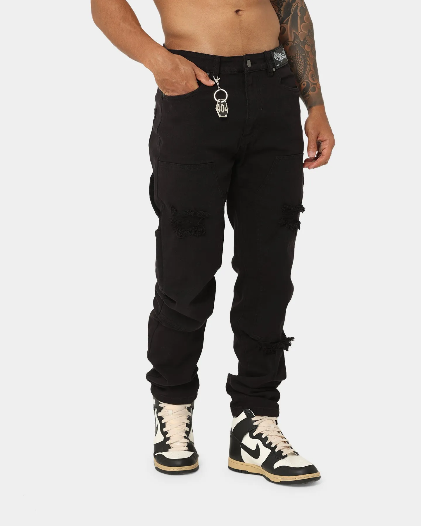 404 Distressed Carpenter Pants Vintage Black