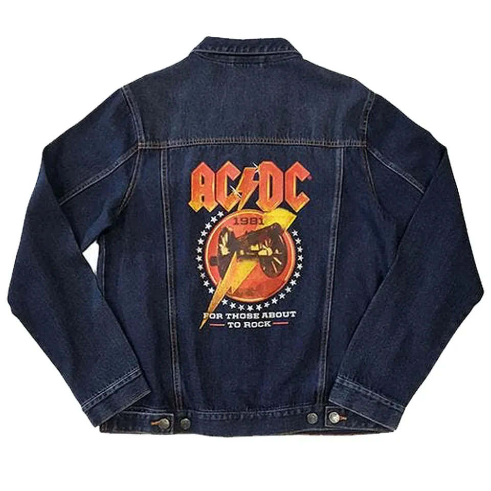 AC/DC Denim Jacket - About To Rock (With Back Print)