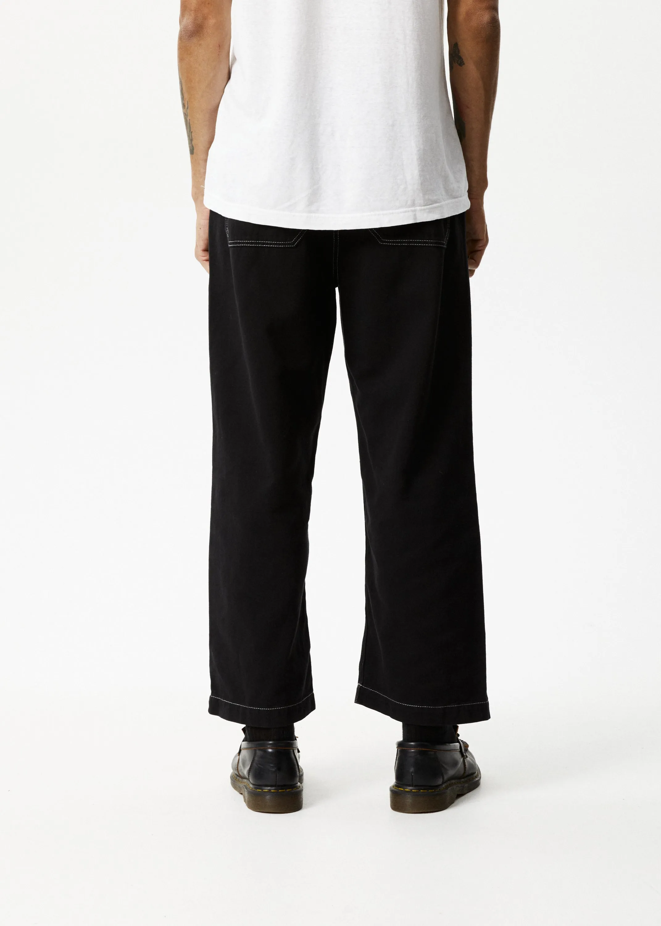 AFENDS Mens Pablo - Baggy Pants - Black