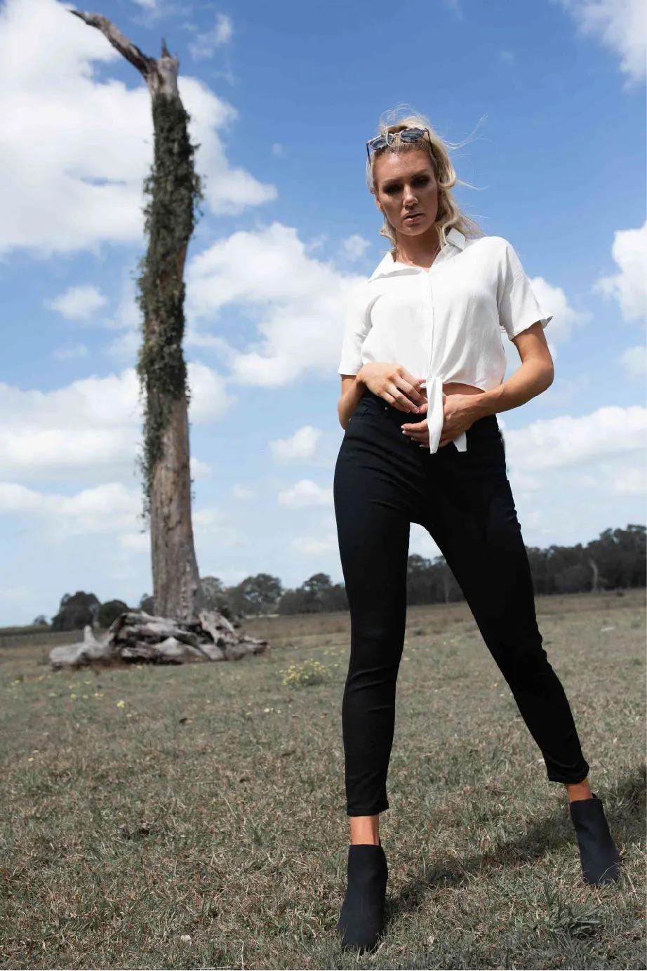 Basic Black Super Skinny Denim Stretch Pant