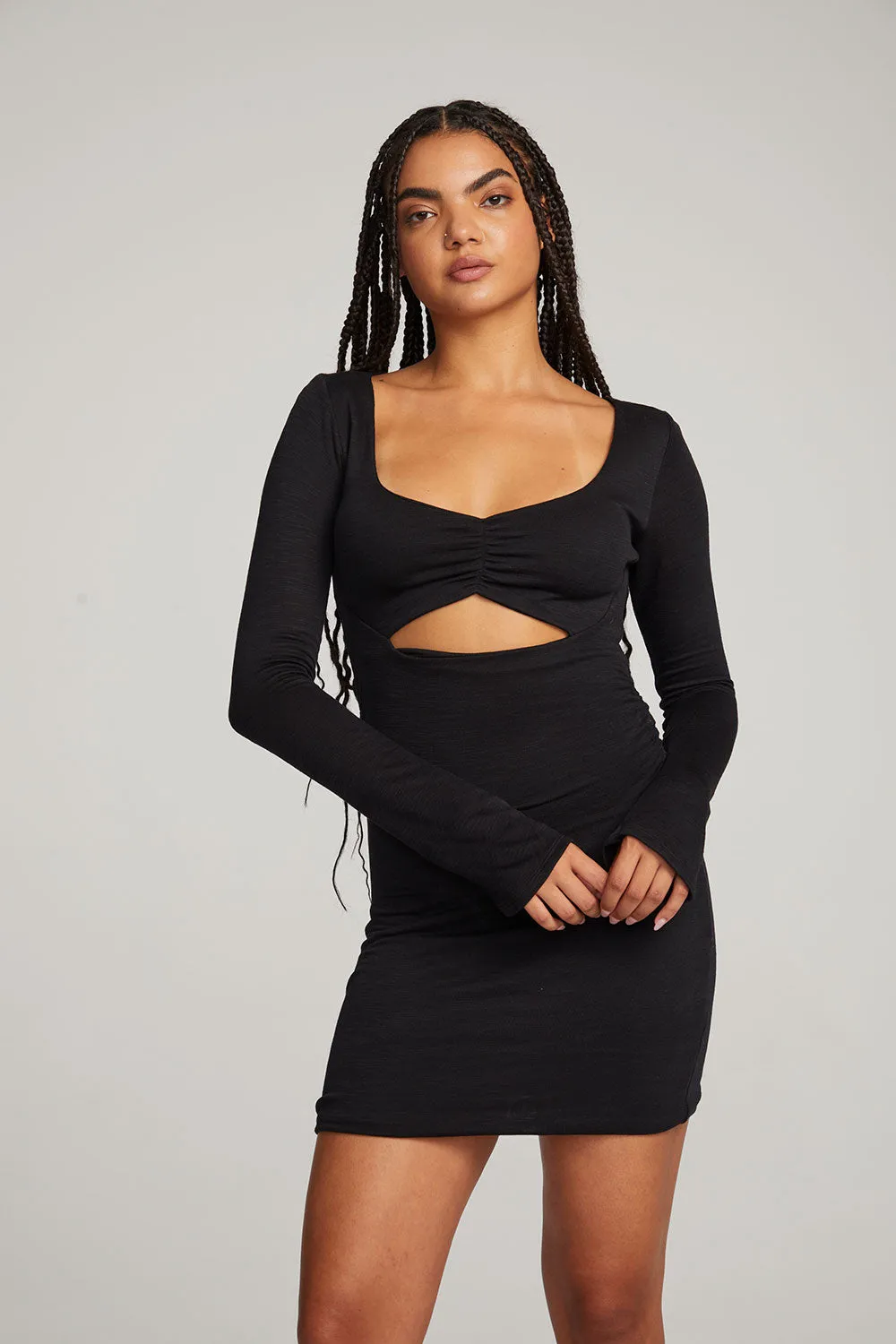 Mini Dress in Bay Licorice with Tailored Fit