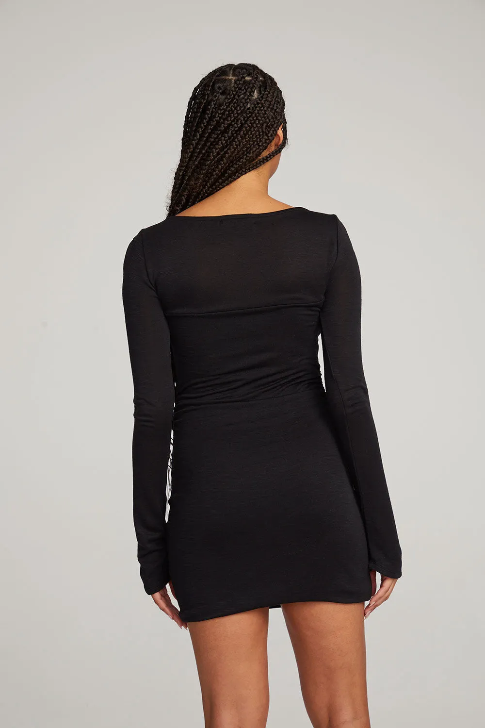 Mini Dress in Bay Licorice with Tailored Fit