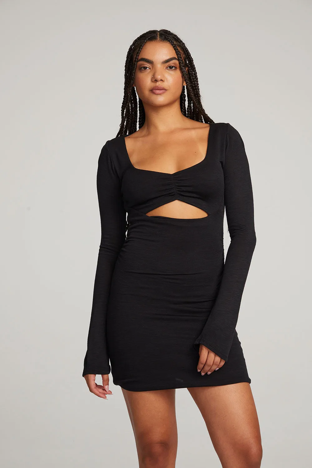 Mini Dress in Bay Licorice with Tailored Fit