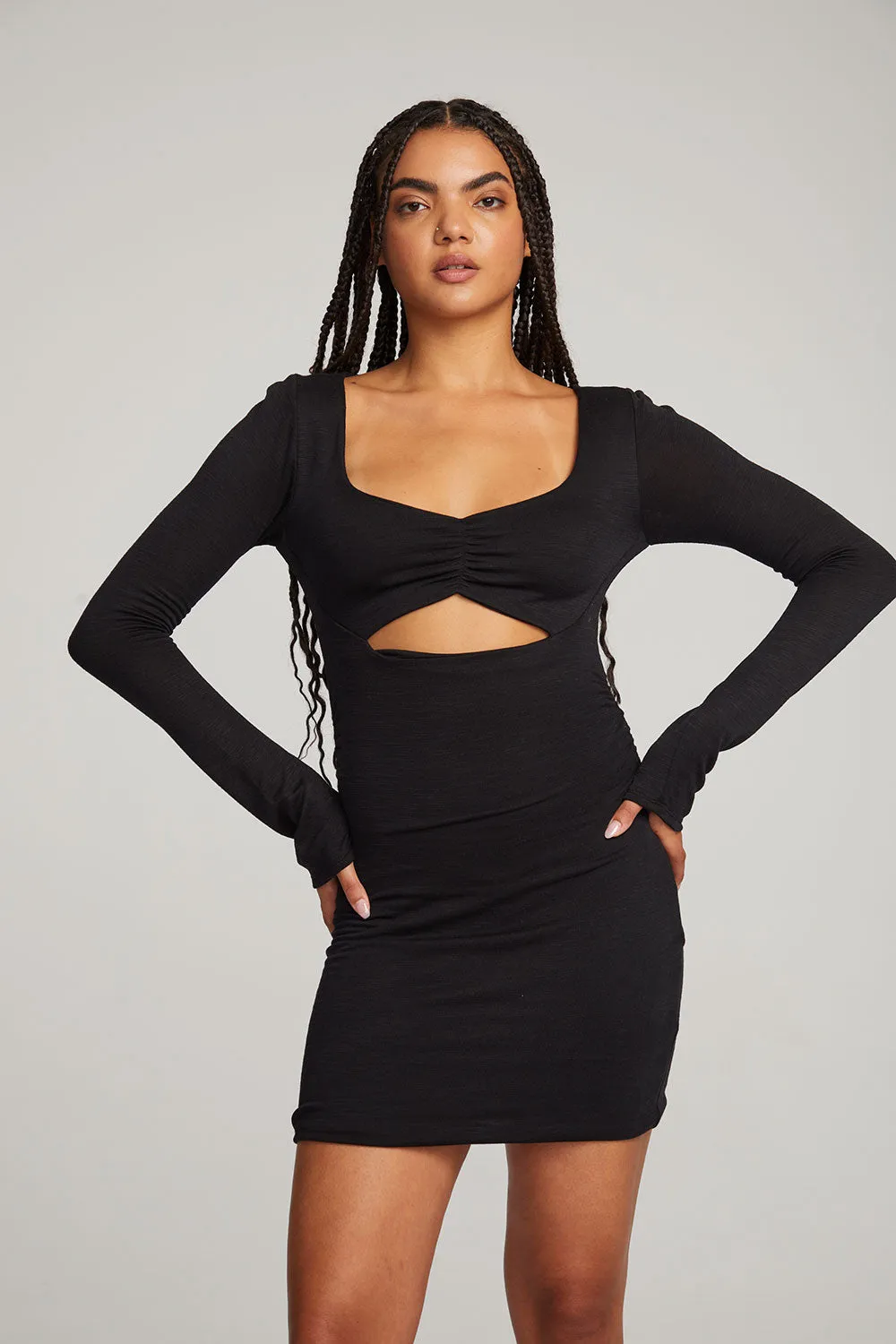 Mini Dress in Bay Licorice with Tailored Fit