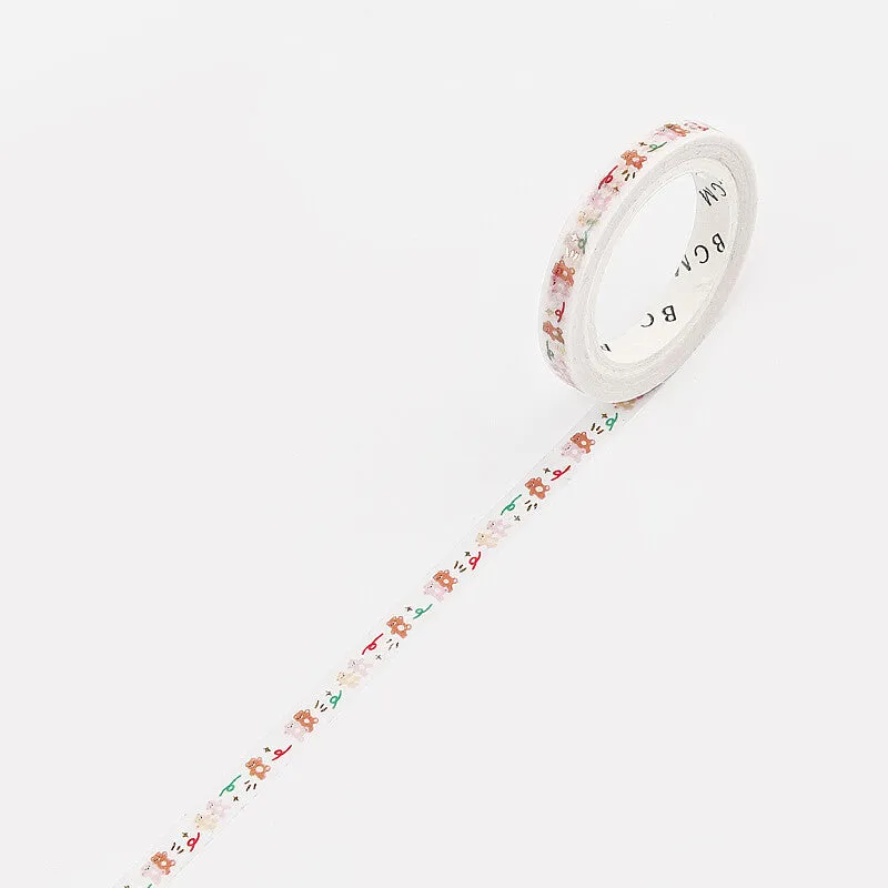 Bear Dance Slim Washi Tape