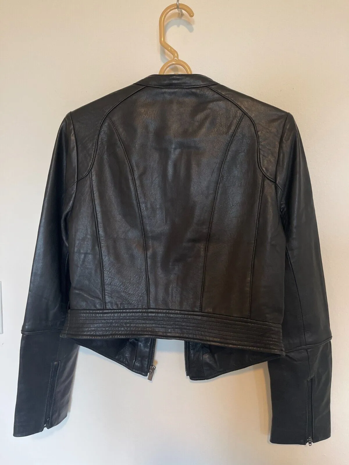 Bebe Black Leather moto Jacket