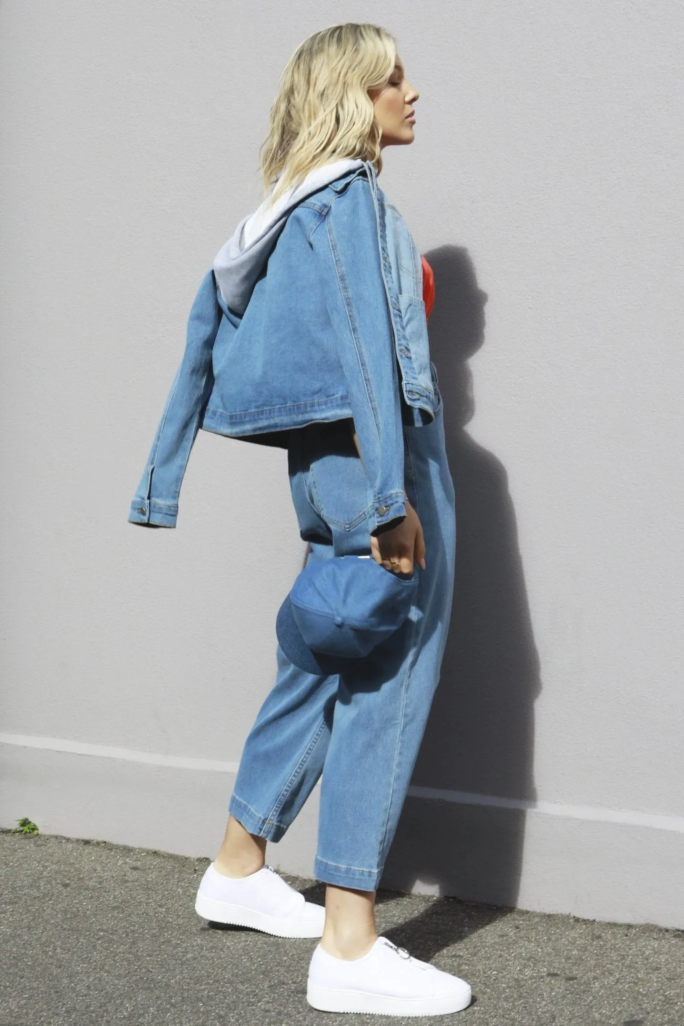 Betty Basics Gunner Denim Jacket in Vintage Blue