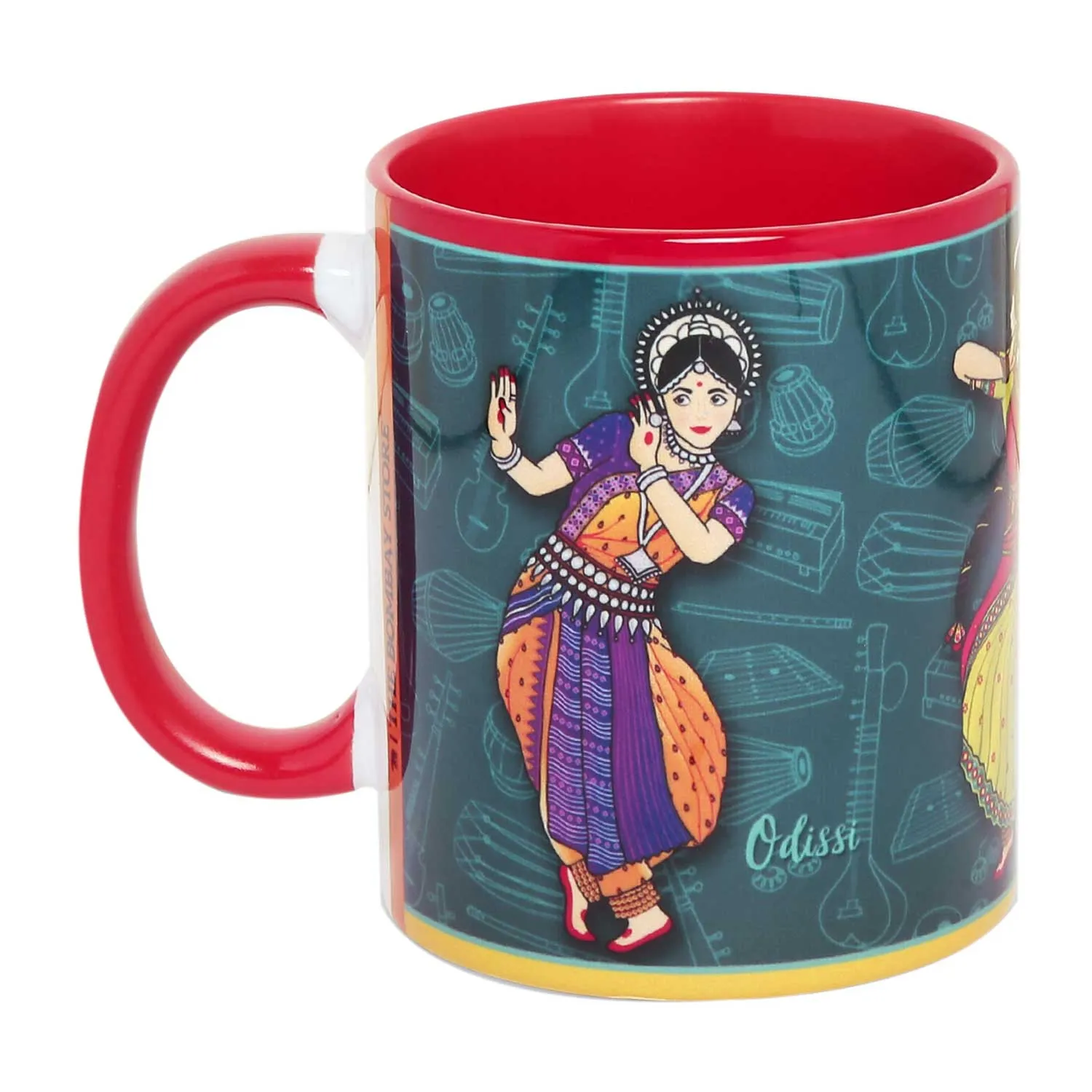 Bharatnatyam Coffee Mugs Set of 2 (300 ml each)