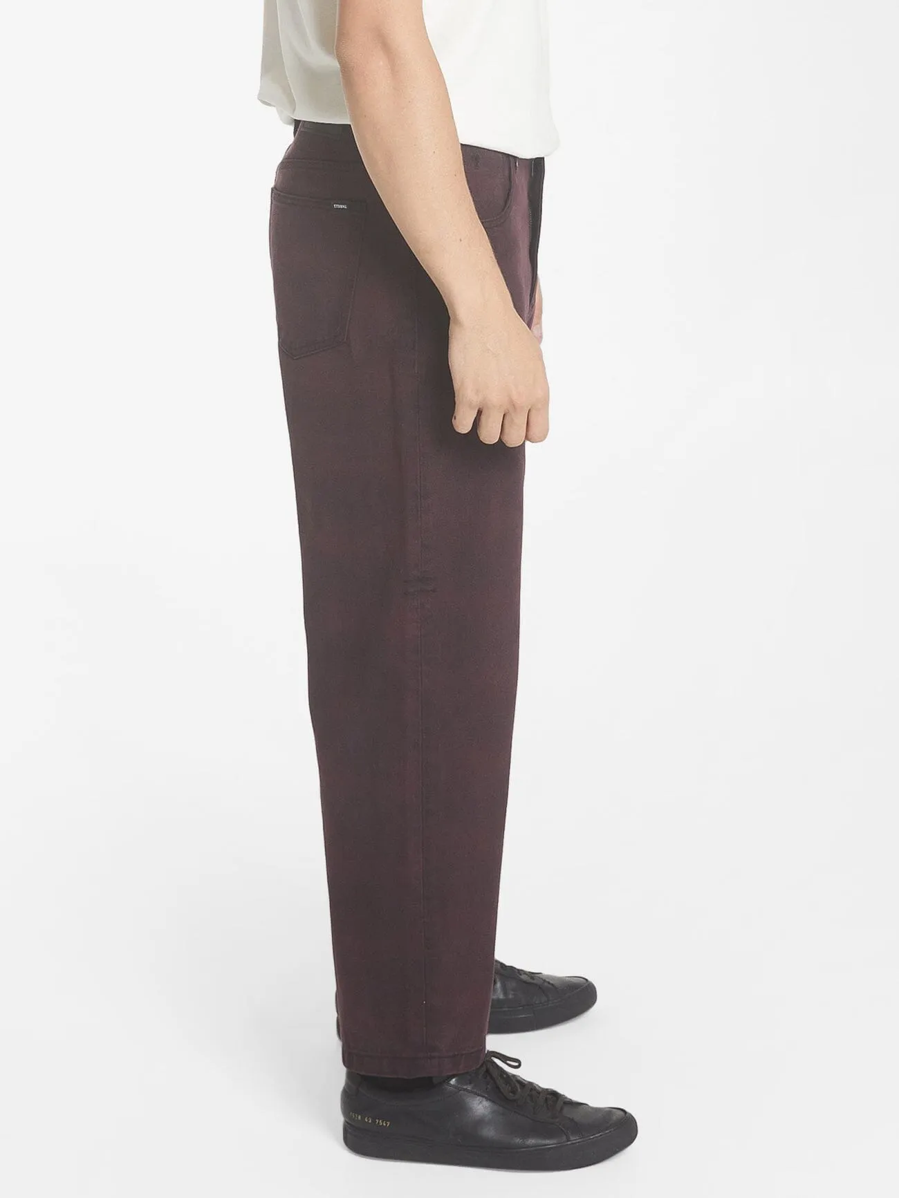 Big Slacker Barrio Check Denim Jean - Deep Plum