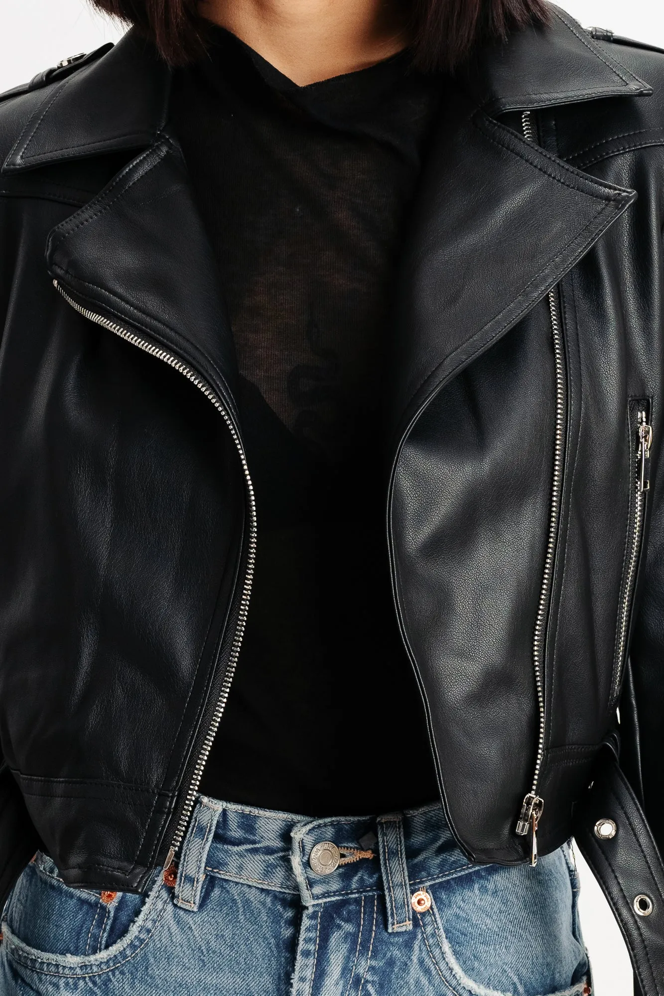 Biker Black Leather Jacket