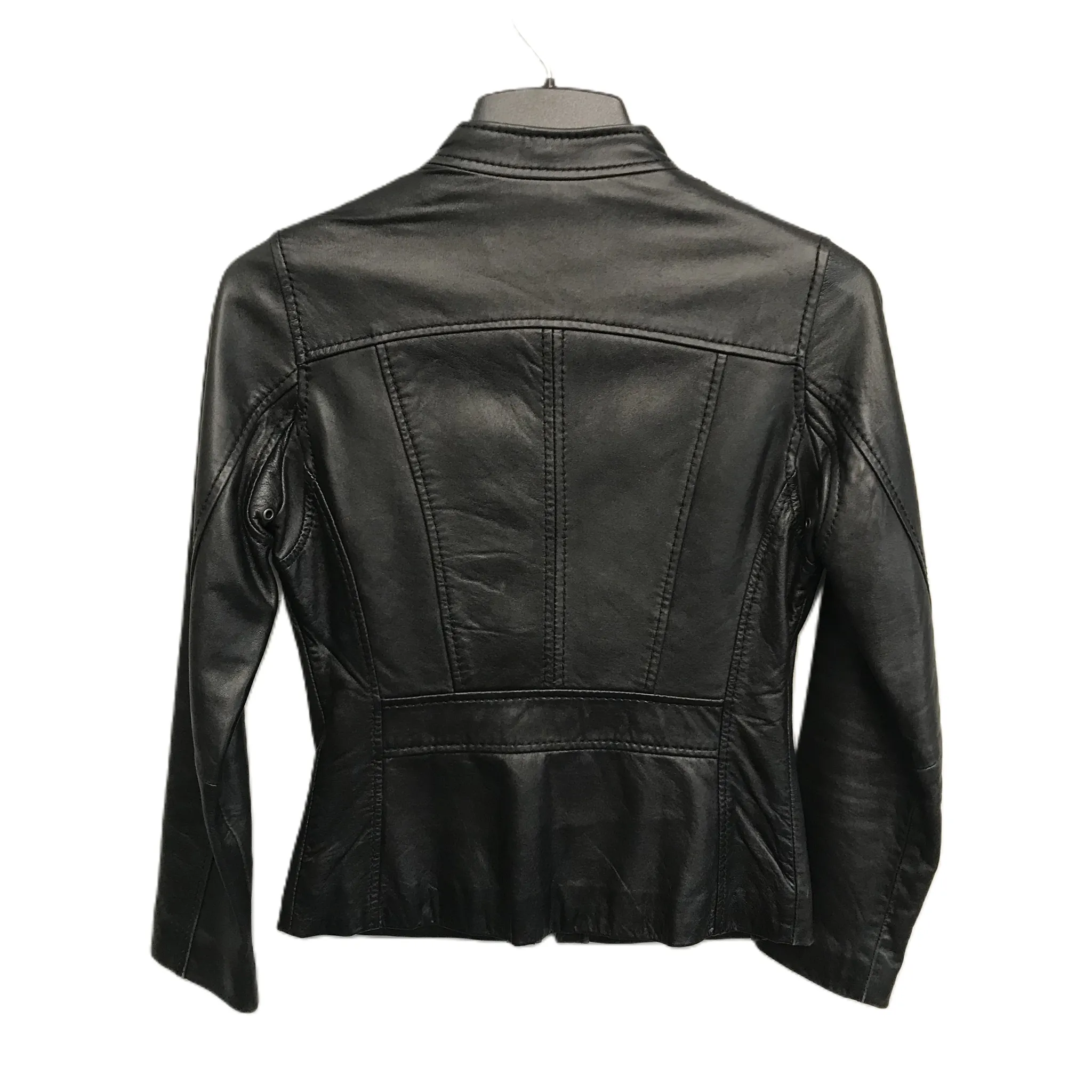 Black Jacket Leather By Michael By Michael Kors, Size: Xs