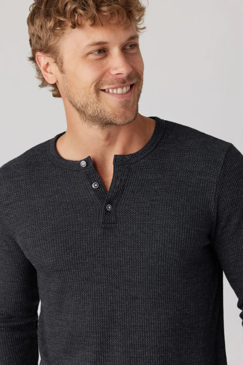 Black Thermal Henley