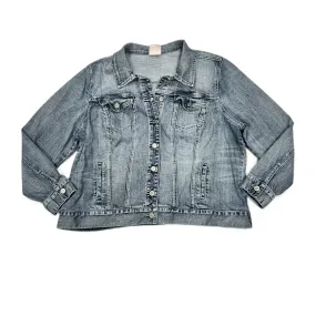 Blue Denim Jacket Denim By Laurie Felt, Size: 1x