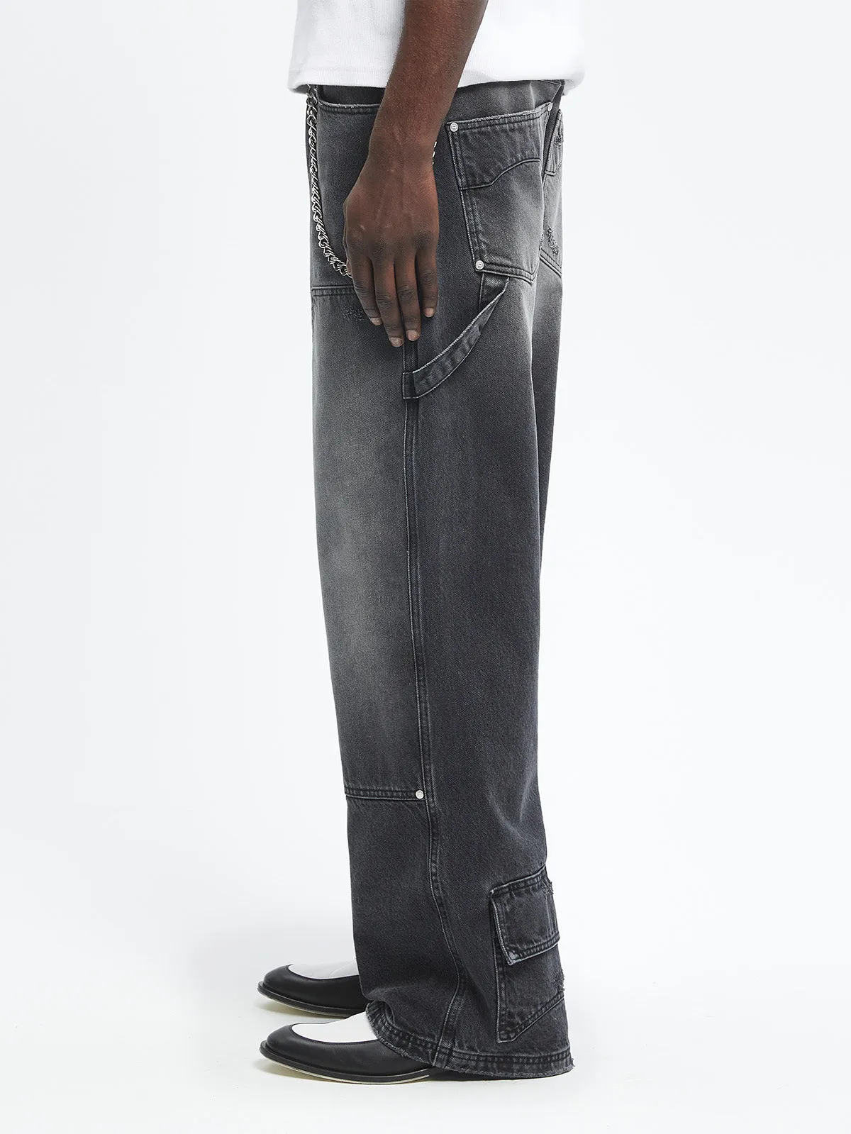 CARPENTER PANTS - WASHED BLACK