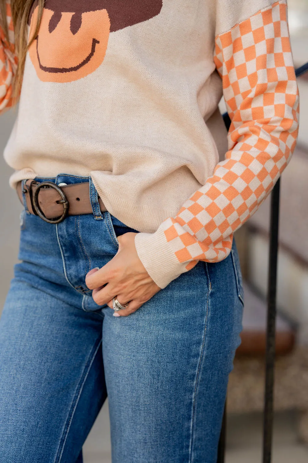 Checkered Cowgirl Sweater