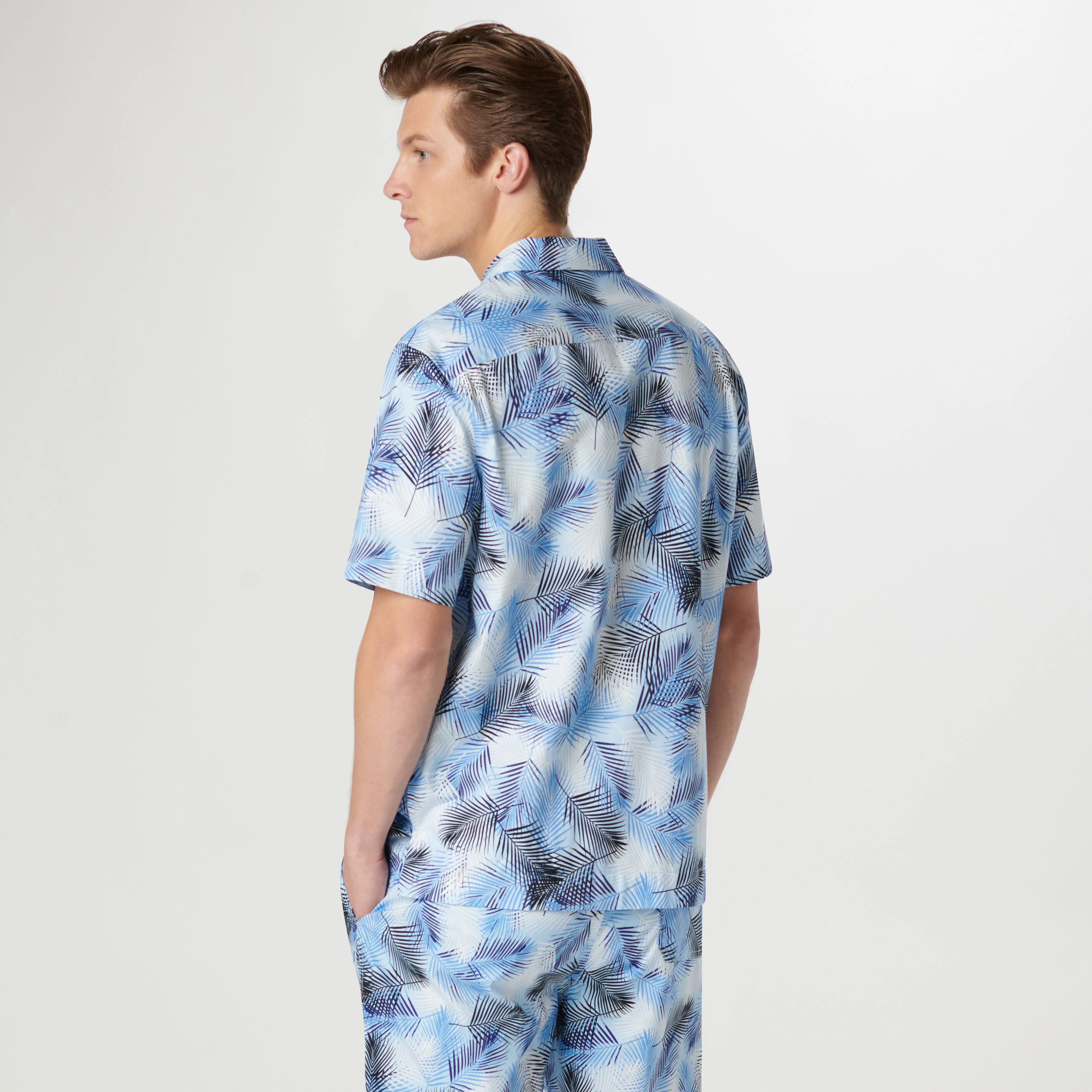 Cole Leaf Print OoohCotton Camp Shirt