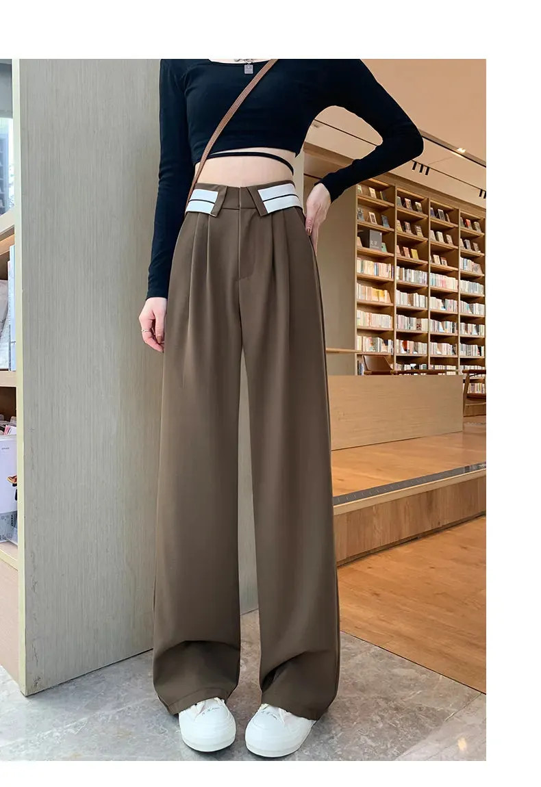 Collar Belt Korean Baggy Pant