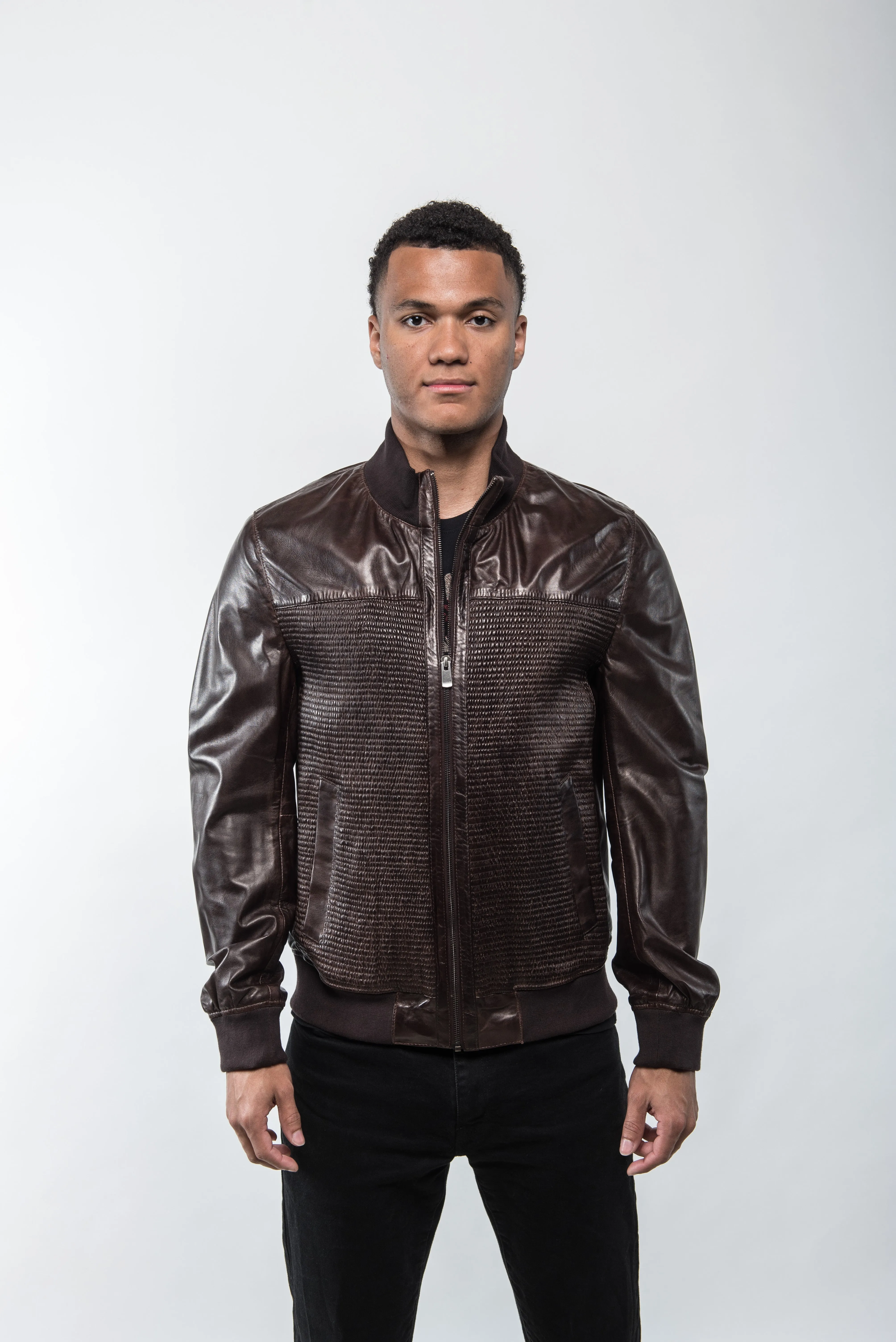 Como Brown Leather Jacket