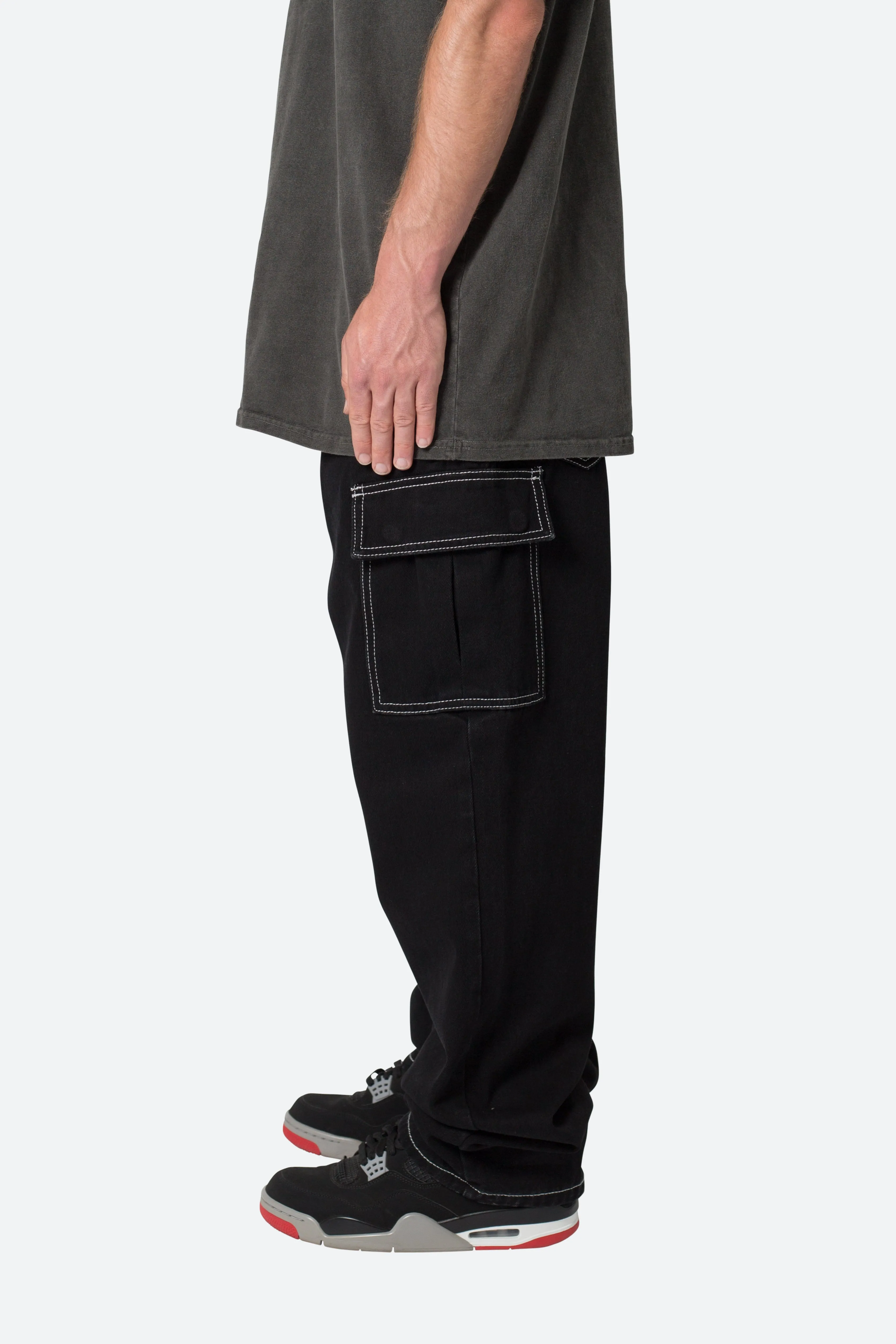 Contrast Ultra Baggy Denim - Black