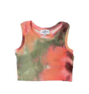 Coral & Olive Tie Dye Tank Top