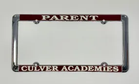 Culver Academies Parent License Plate Frame