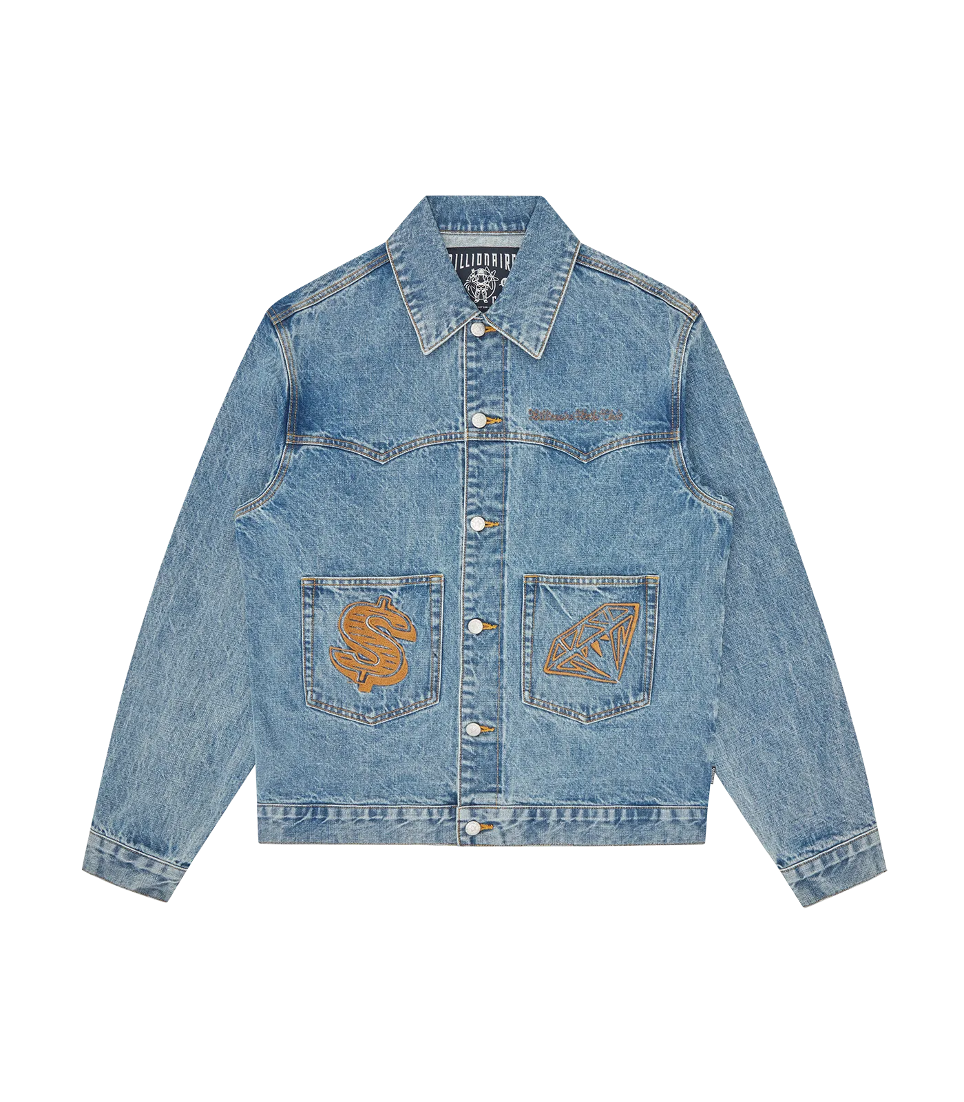 DIAMONDS & DOLLARS SELVEDGE DENIM JACKET - HEAVY WASH BLUE