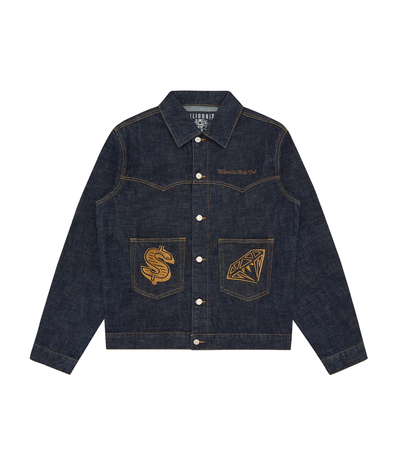 DIAMONDS & DOLLARS SELVEDGE DENIM JACKET - INDIGO