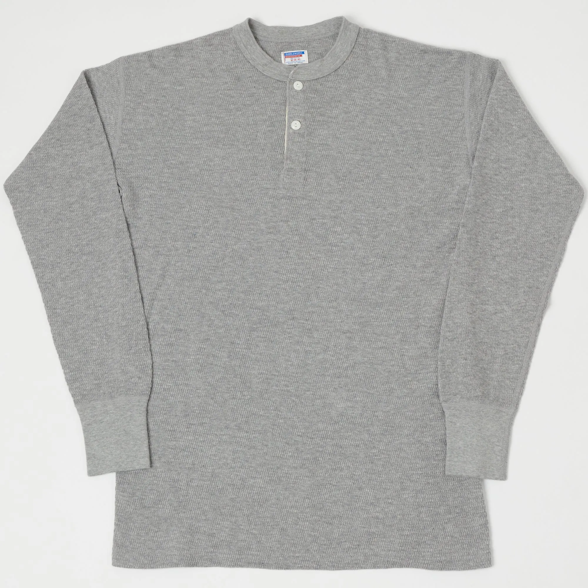 Dubbleworks Thermal Henley - Heather Grey