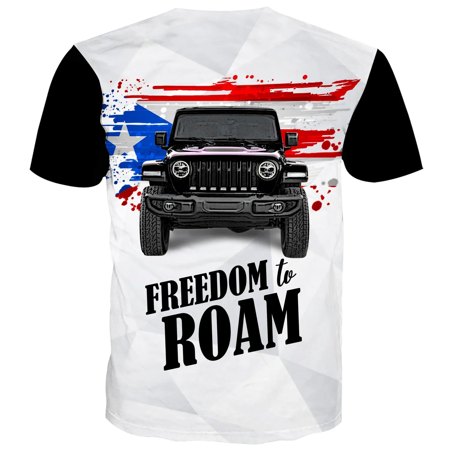 Multicolor Puerto Rico Flag T-Shirt - Freedom to Roam Design