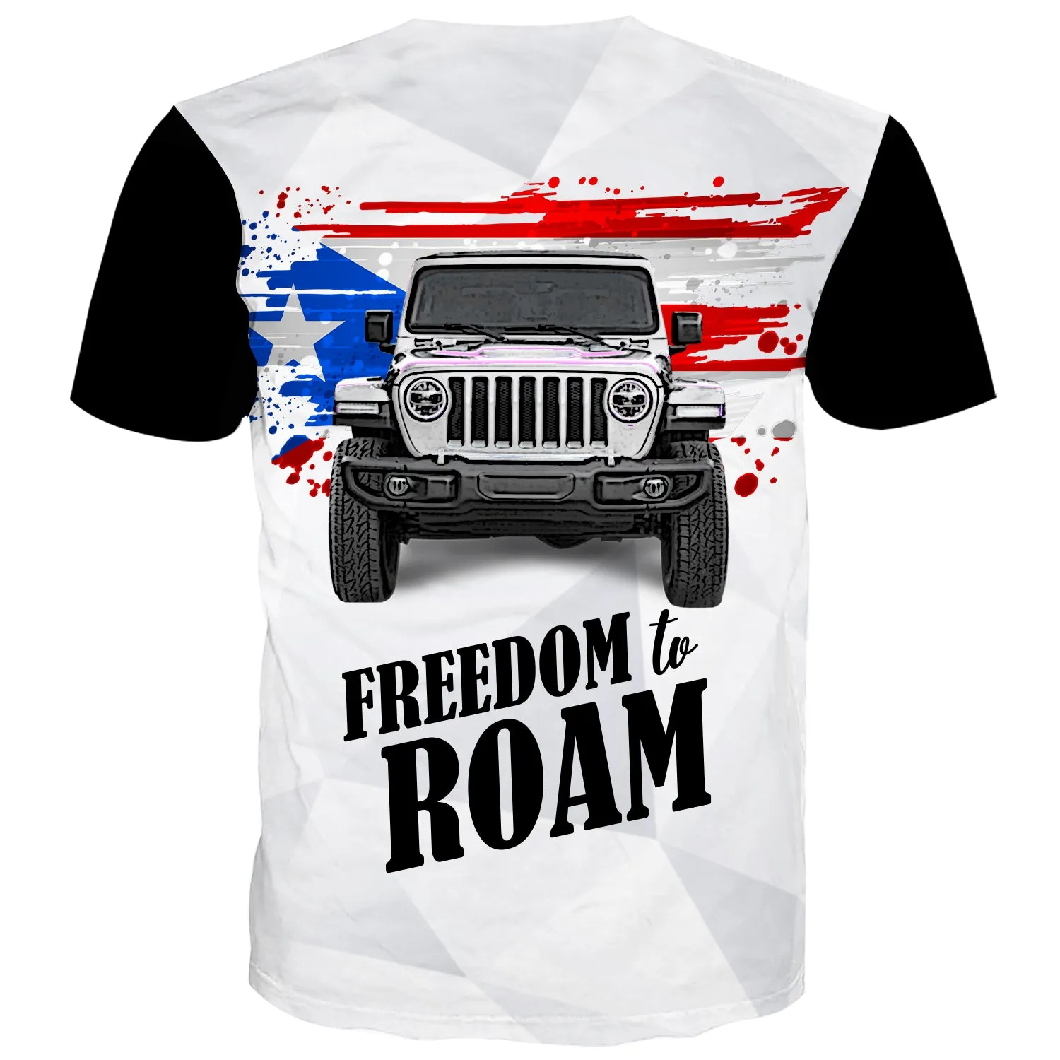 Multicolor Puerto Rico Flag T-Shirt - Freedom to Roam Design