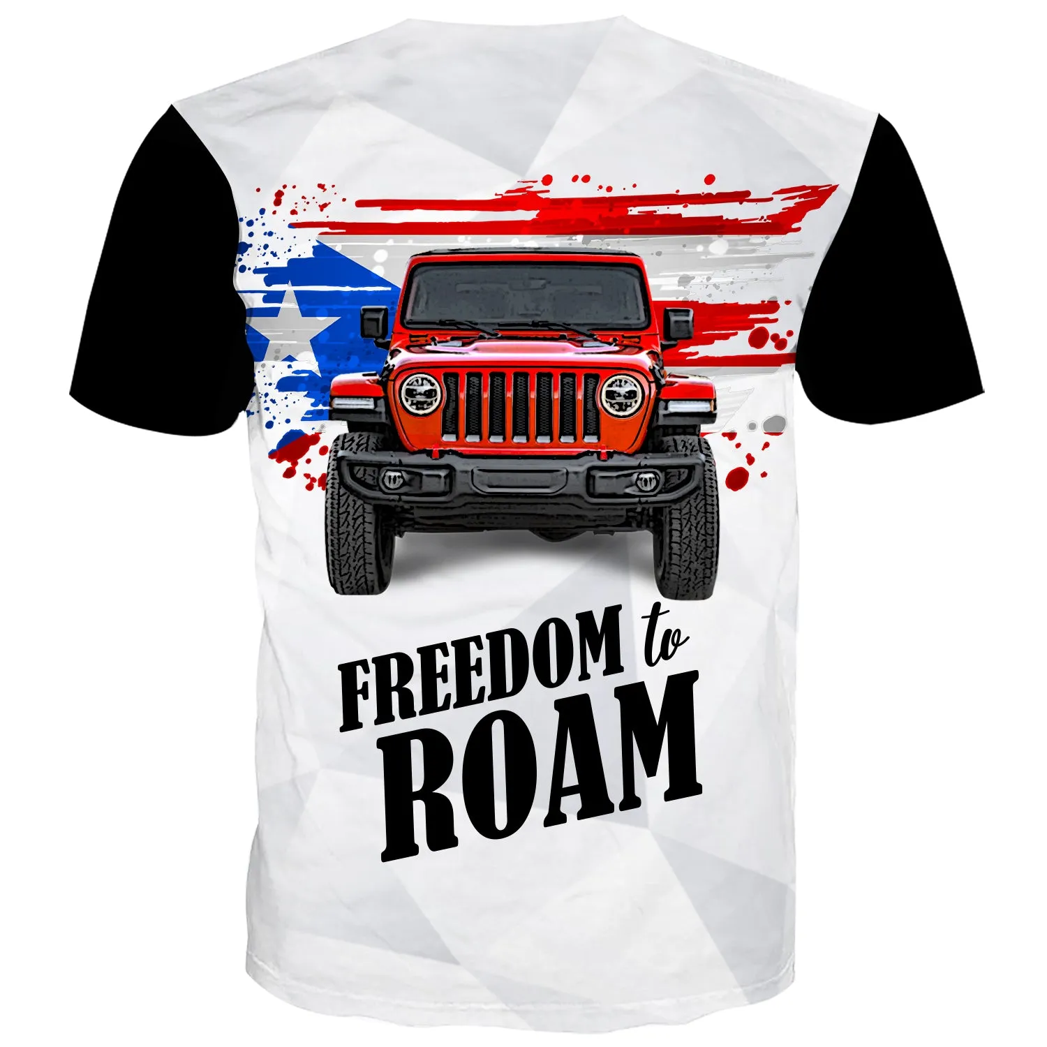 Multicolor Puerto Rico Flag T-Shirt - Freedom to Roam Design