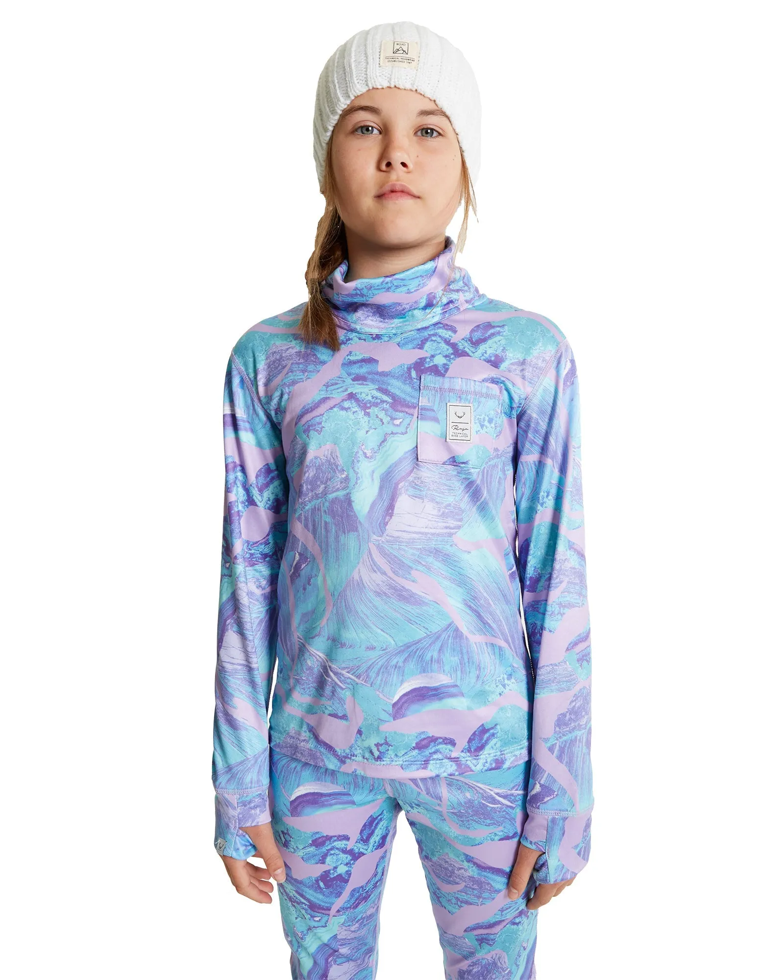 GIRLS CAPRI FUNNEL NECK - LAVENDER PLANET