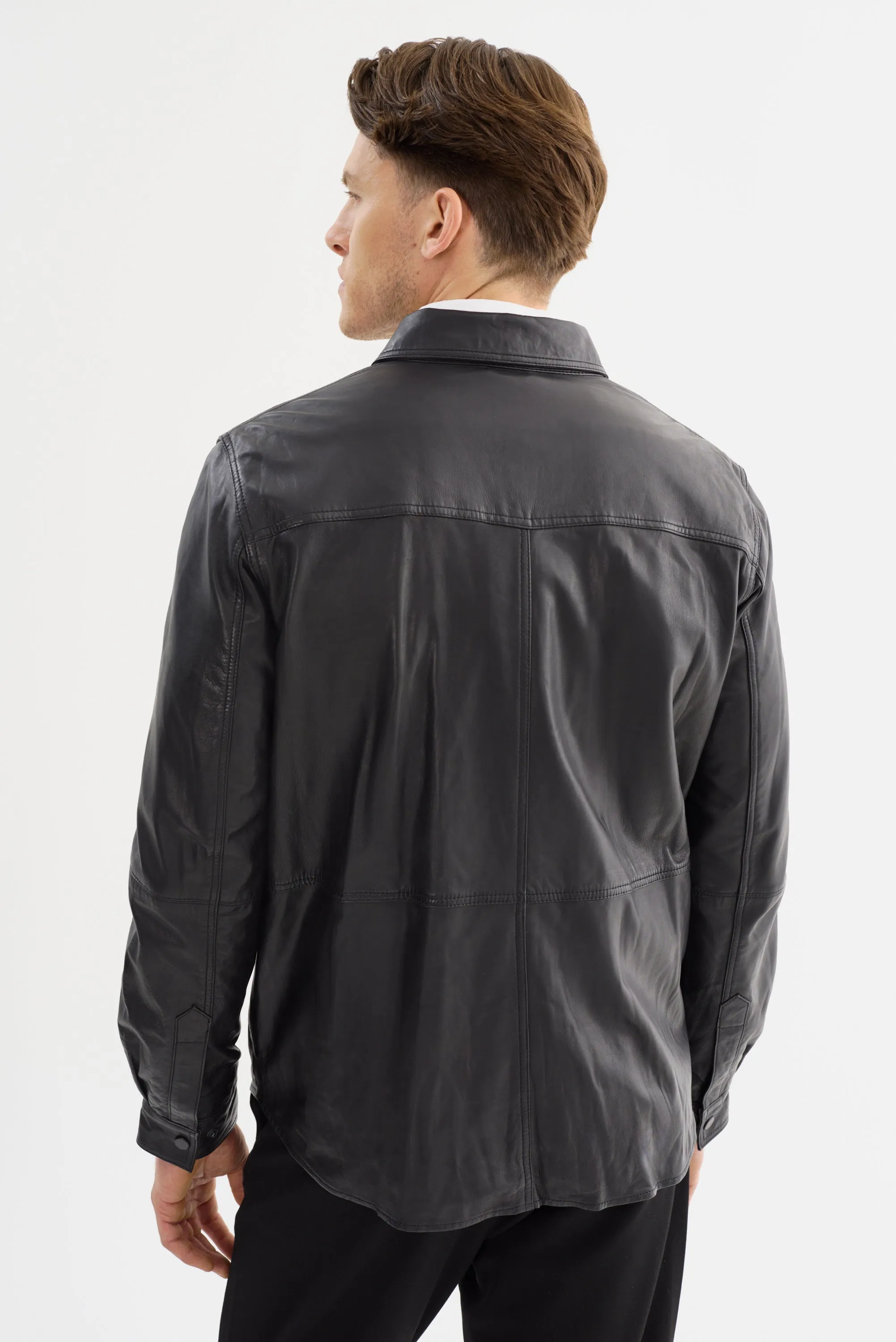 Grant Leather Jacket- Black