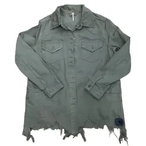 Green Jacket Denim Free People, Size M