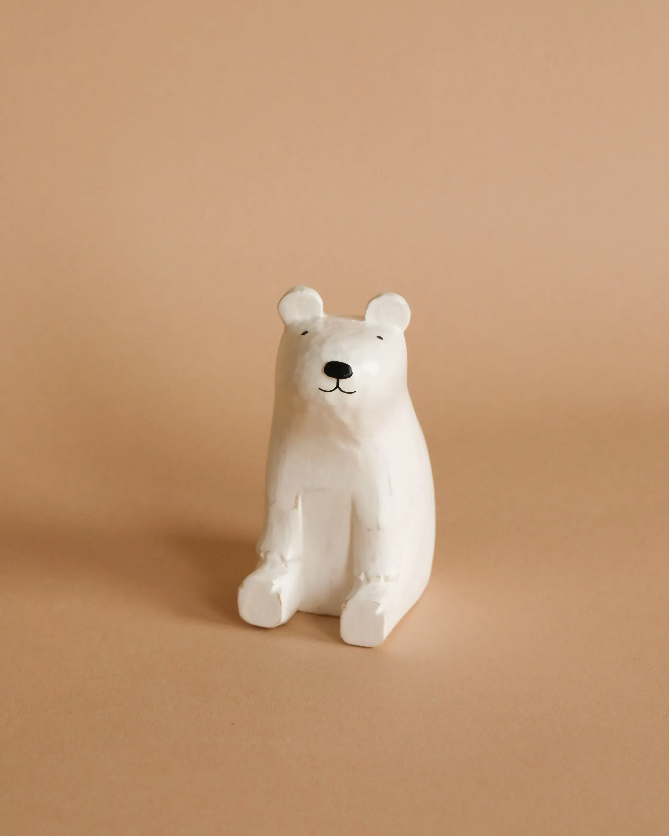 Handmade Tiny Wooden Polar Bears