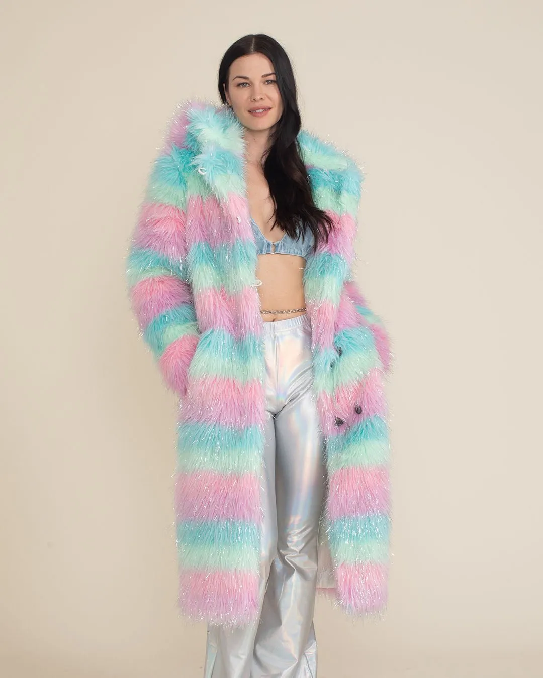 Hooded Women's Long Faux Fur Coat | Doll Party