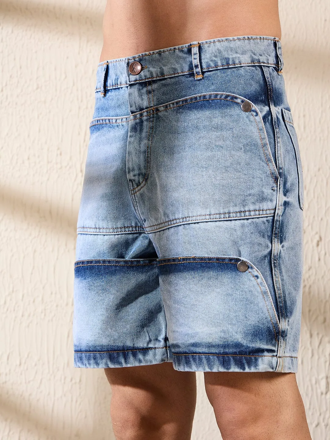 Ice Layered Denim Shorts