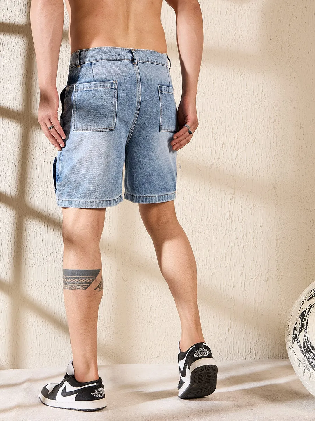 Ice Layered Denim Shorts