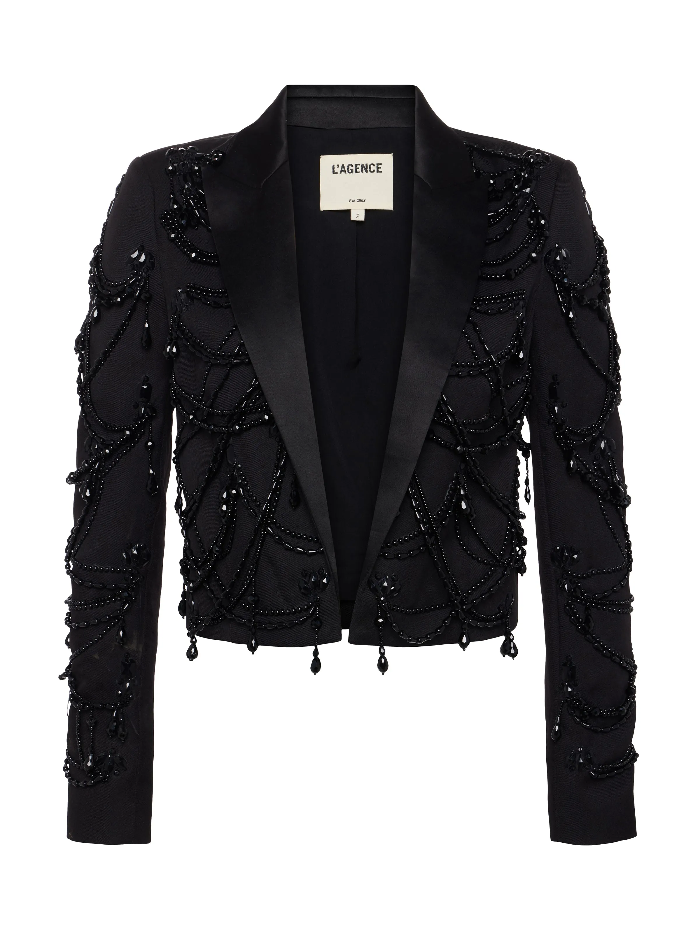 Jen Beaded Cropped Blazer