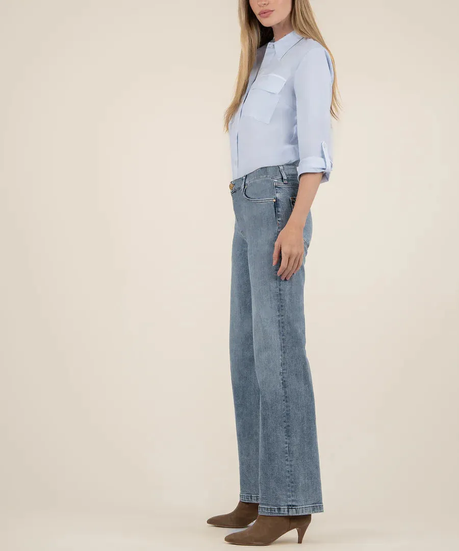 Kut Jean High Rise Wide Leg Jeans