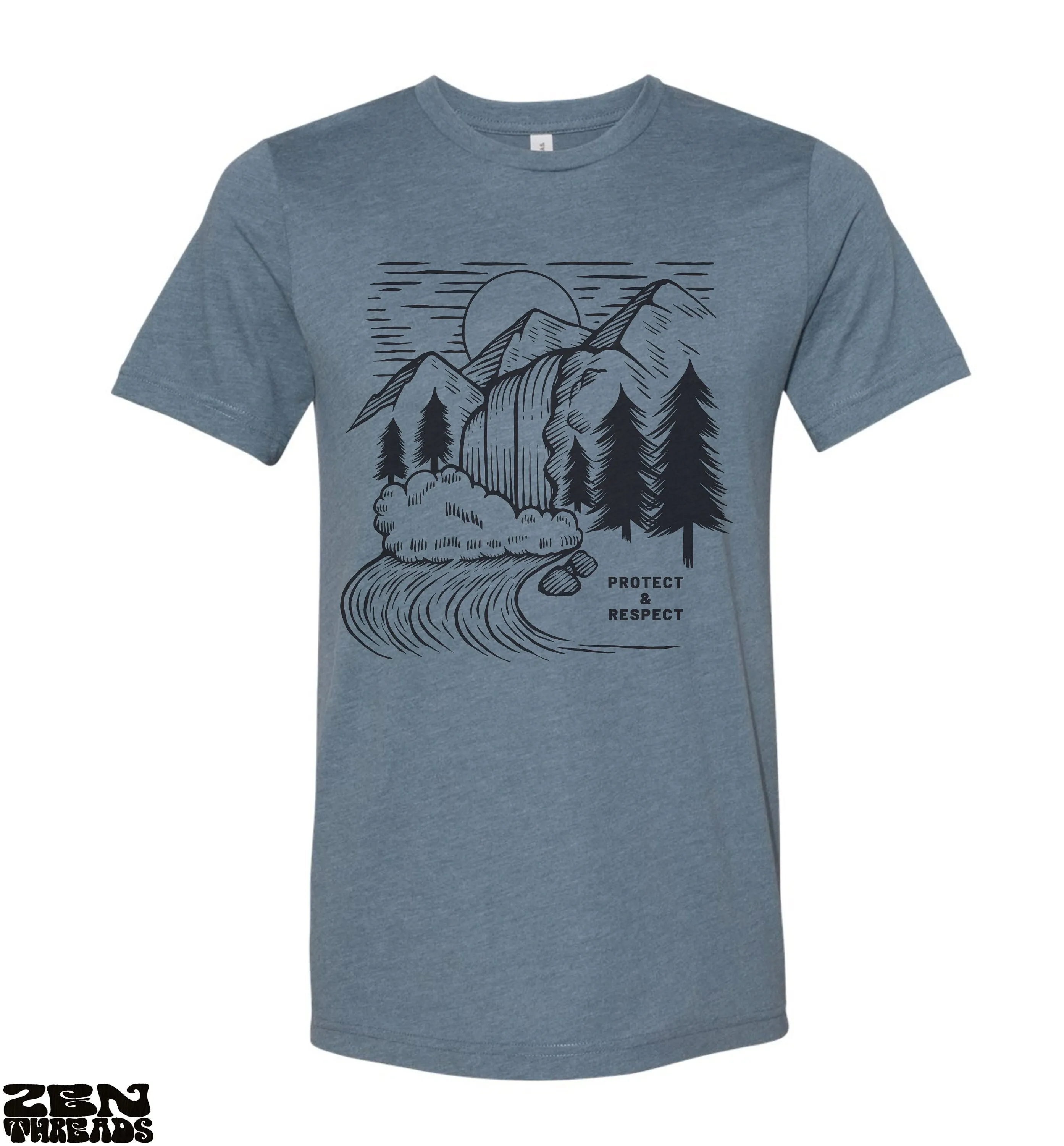 Landscape Unisex Bella Canvas national parks T Shirt eco soft printed tee mens women's adventure camping hiking nature lover trees gift