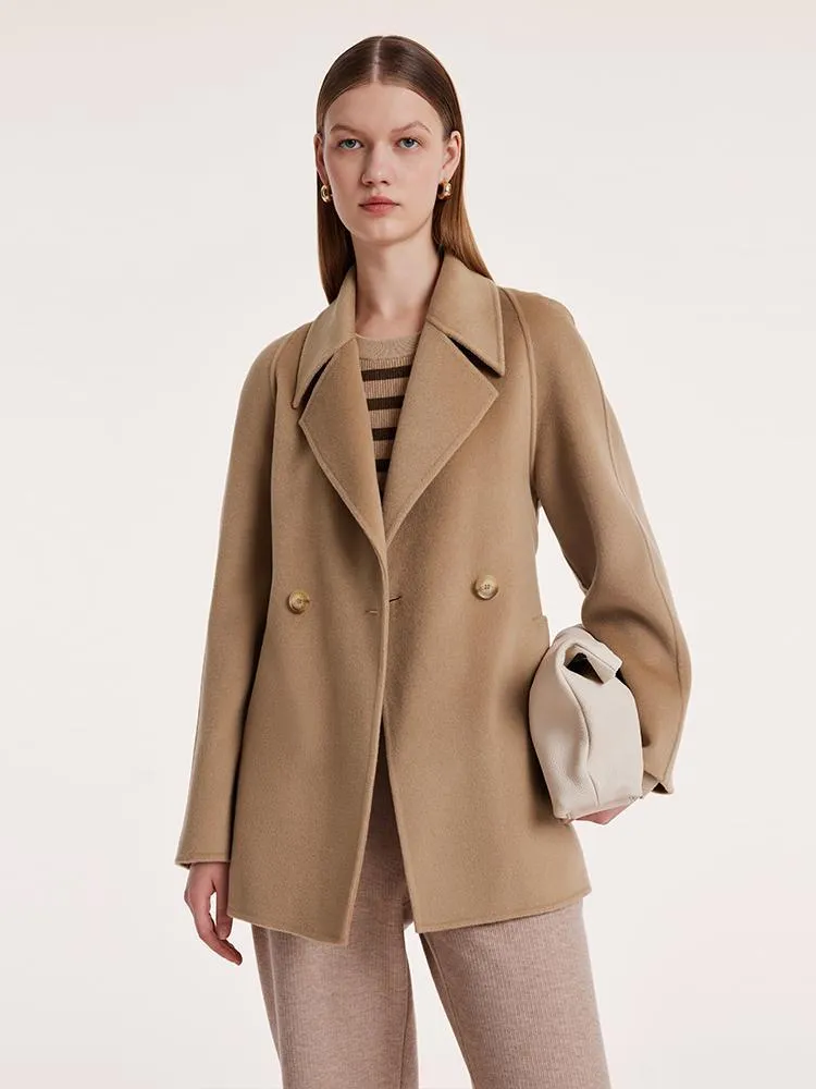 Mulberry Silk Wool Double-Faced Coat