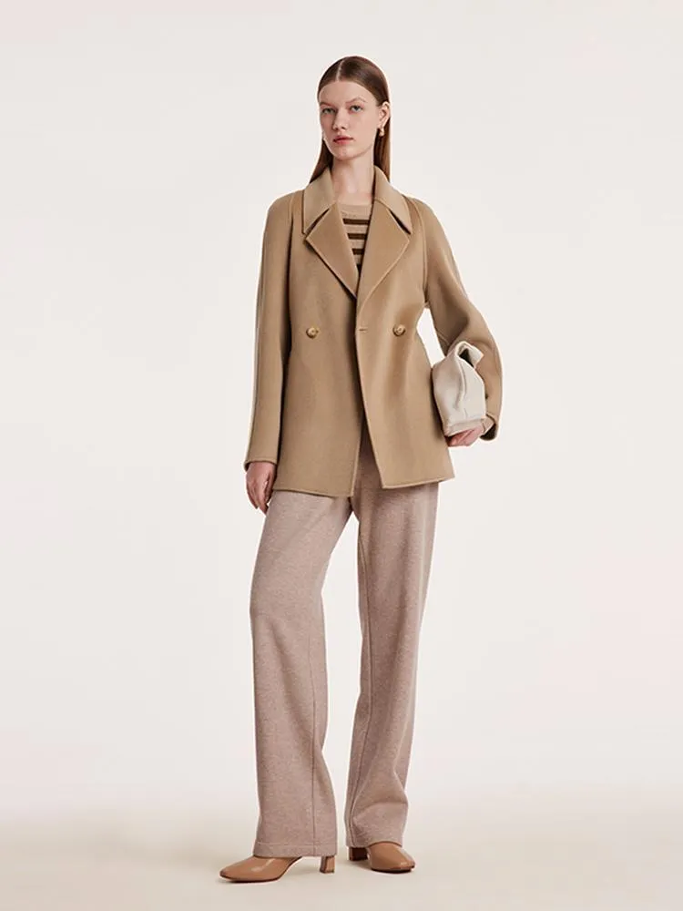 Mulberry Silk Wool Double-Faced Coat