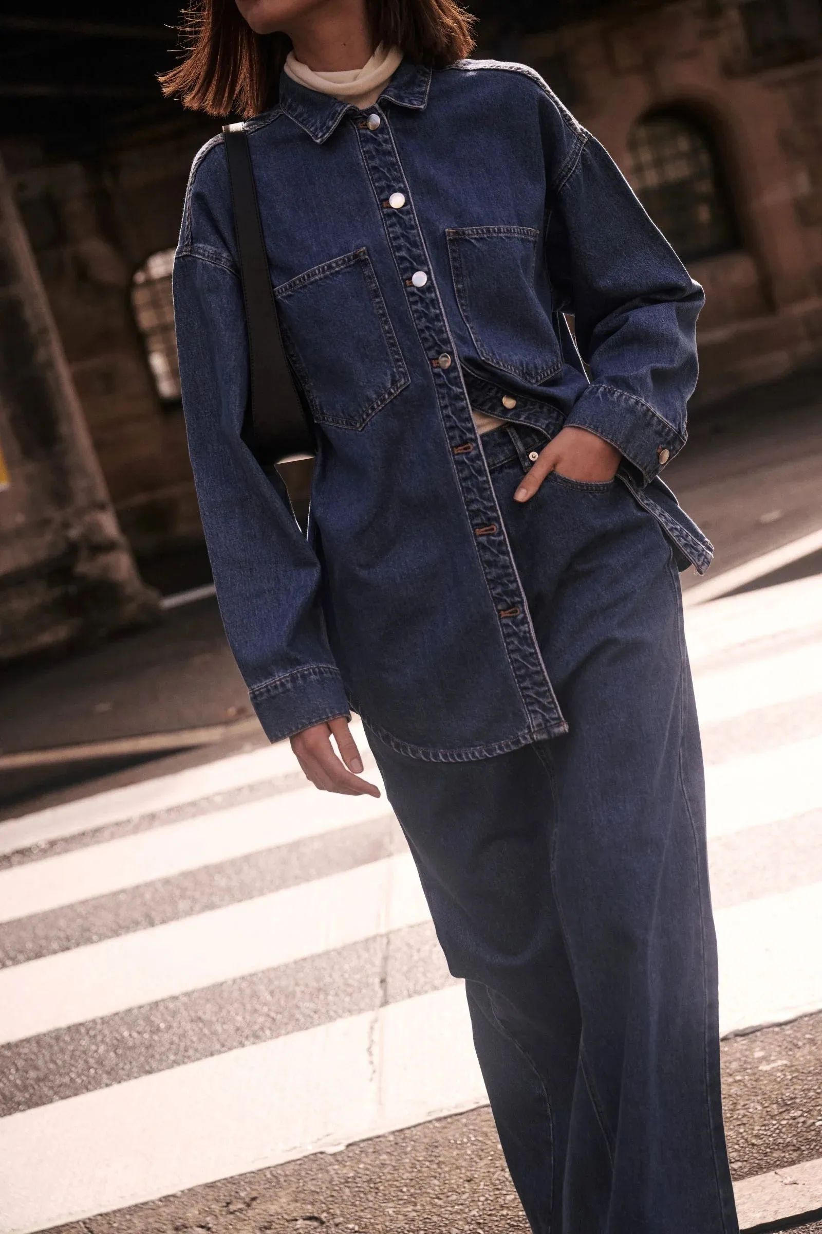 NUDE LUCY Organic Denim Overshirt VINTAGE BLUE